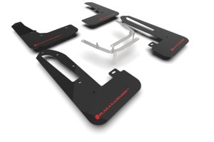 Honda Civic Type R Mud Flap Kit - Rally Armor - Red Logo - Black - `23-`25